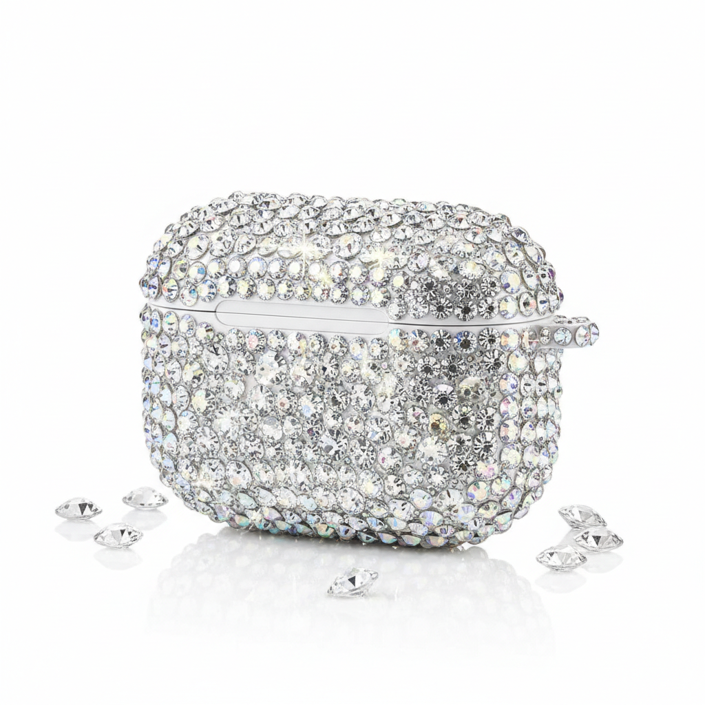 Glam Rhinestone Earbud Case