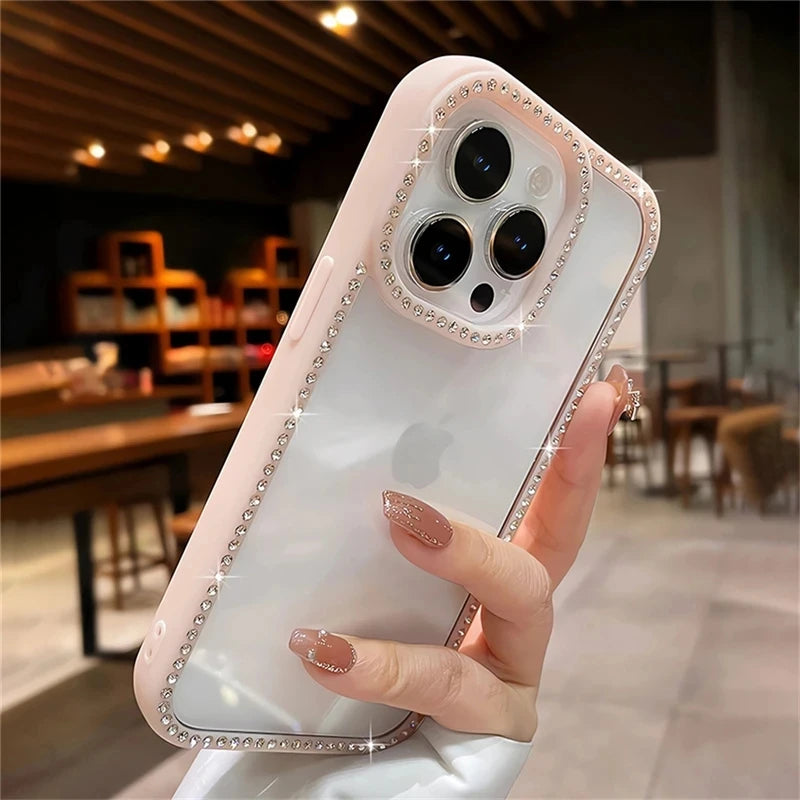 Luxury Bling Rhinestone Diamond Phone Case for Iphone 17 16 Pro Max Cases Iphone 15 14 13 12 11 Promax plus Air Shockproof Cover