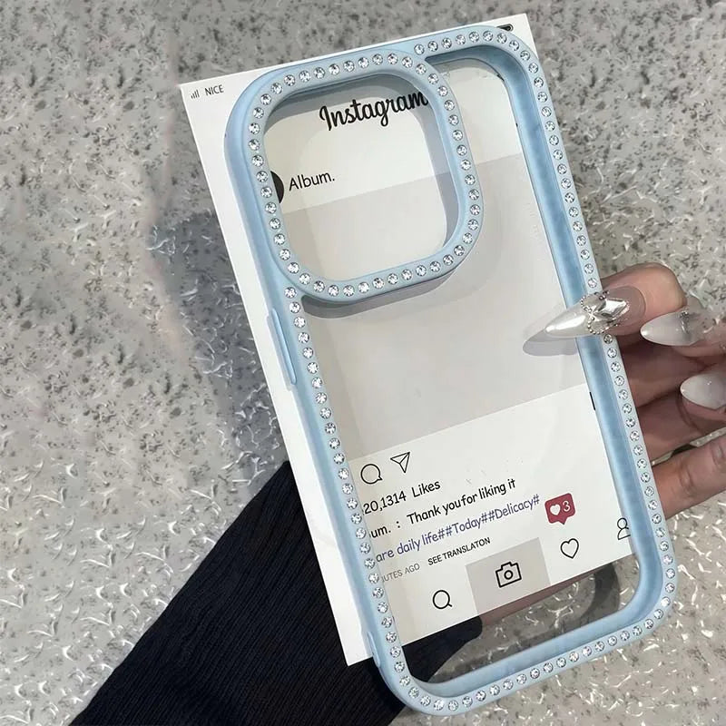 Luxury Bling Rhinestone Diamond Phone Case for Iphone 17 16 Pro Max Cases Iphone 15 14 13 12 11 Promax plus Air Shockproof Cover
