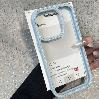 Luxury Bling Rhinestone Diamond Phone Case for Iphone 17 16 Pro Max Cases Iphone 15 14 13 12 11 Promax plus Air Shockproof Cover