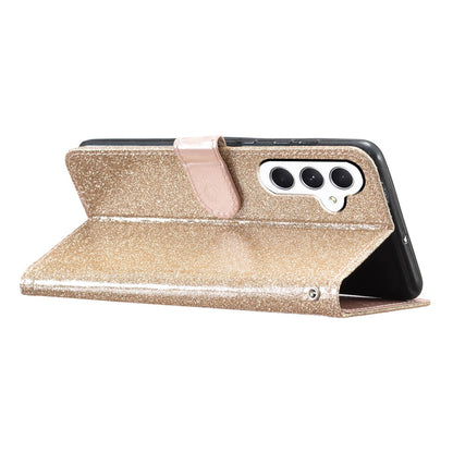 For Samsung Galaxy S24 Ultra S23 FE S22 S23 Women Glitter PU Leather Wallet Case
