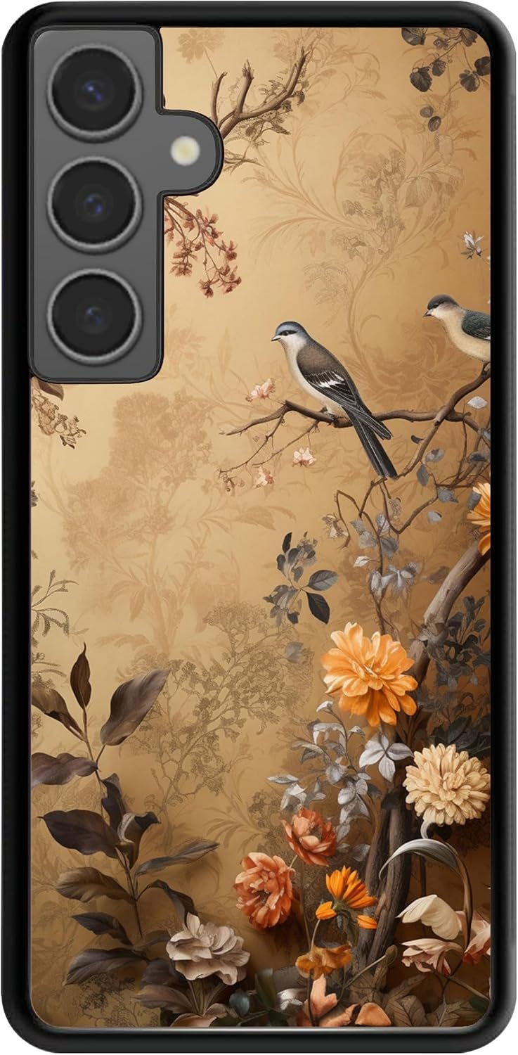 For Samsung Galaxy S24 Case - Vintage Flowers and Birds