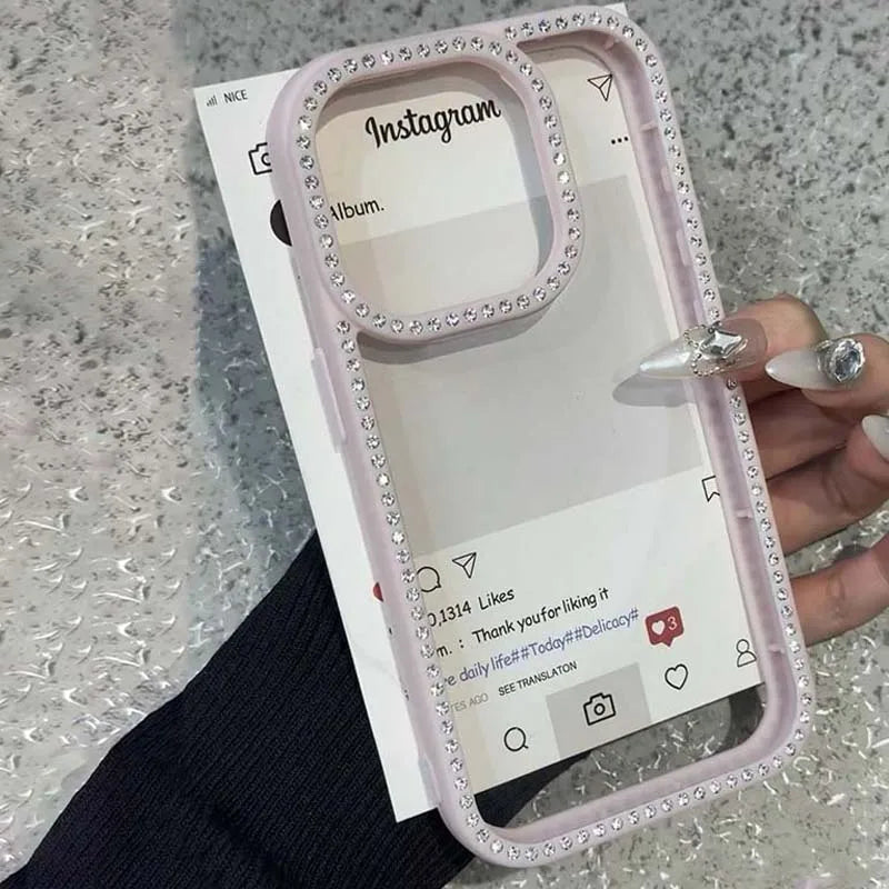 Luxury Bling Rhinestone Diamond Phone Case for Iphone 17 16 Pro Max Cases Iphone 15 14 13 12 11 Promax plus Air Shockproof Cover