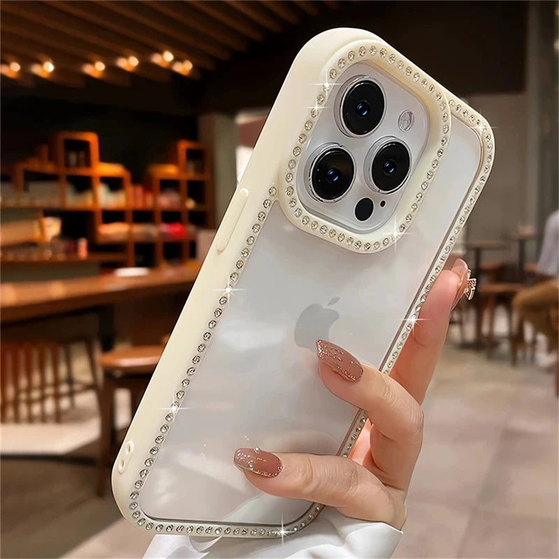 Luxury Bling Rhinestone Diamond Phone Case for Iphone 17 16 Pro Max Cases Iphone 15 14 13 12 11 Promax plus Air Shockproof Cover