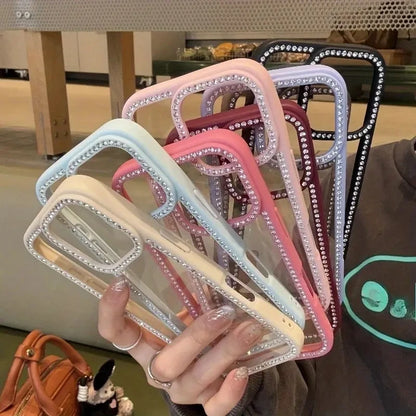 Luxury Bling Rhinestone Diamond Phone Case for Iphone 17 16 Pro Max Cases Iphone 15 14 13 12 11 Promax plus Air Shockproof Cover