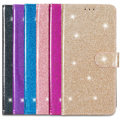 For Samsung Galaxy S24 Ultra S23 FE S22 S23 Women Glitter PU Leather Wallet Case