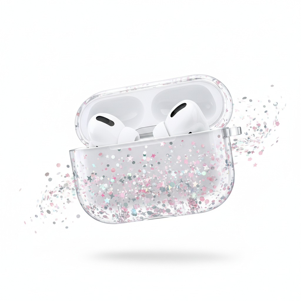 Glitter Liquid Earbud Case